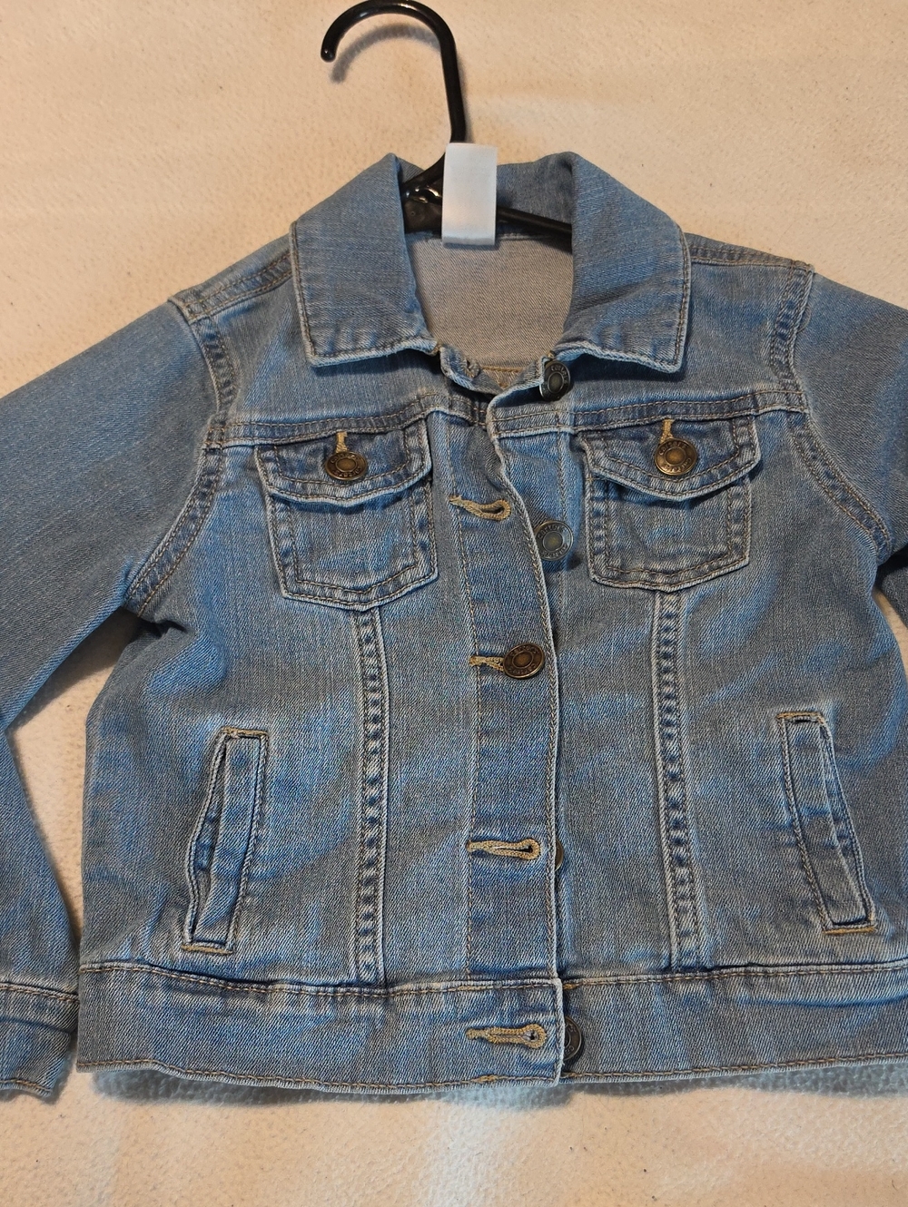 CARTERS Sz 4 Kids Light Blue Denim Jacket - Classic Casual Outerwear #2616